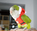 Bird Clothes Birds Flight Suit, Christmas Hoodie for Parrots Cockatiel Sun Conure Christmas Party Cosplay Photo Prop Bird Shirt Small Animals Apparel (Without Diaper,Caique)