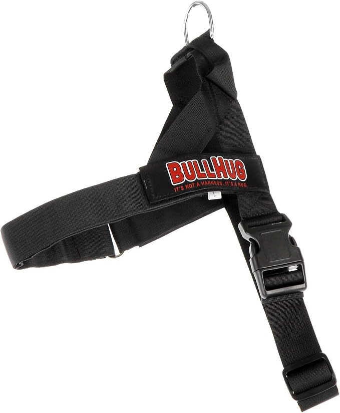 Adjustable Dog Harness– No Pull, No Choke – for English Bulldogs, French Bulldogs, Pugs & Broad-Chested Breeds – Easy, Safe Walks (Black, Large)