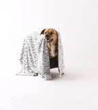 Bone Dry Embossed Bone Collection, Pet Blanket, 36x48, Black