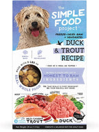 Simple Food Project - Duck & Trout Recipe - Freeze Dried Raw Food for Dogs - 24oz