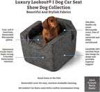 Snoozer Luxury Lookout Pet Car Seat, Medium Luxury I, Navy Mutt