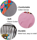 RIOUSSI Guinea Pig Hideout Hideaway Corner Fleece Toys Cage Accessories with Reversible Sides, Heart/Gray-Pink+Purple, Pack of 2