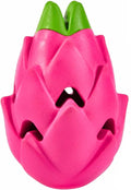 AUSCAT Dog Treat Dispensing Toys, Dispensing Puzzle Dog Toy for Aggressive Chewers, Rubber Dog Treat Dispenser, Interactive Stimulation Dog Food Toys, Pitaya Shape