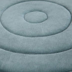 SIMPLIHOME Vivienne Boho Round Pouf in Turquoise Velvet Fabric for the Living Room, Bedroom and Kids Room