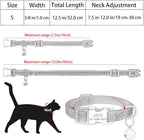 Personalized Reflective Nylon Cat Collar with Name Phone,Custom Engraved Buckle Cat Collar with Bell,Adjustable for Small Dogs Puppy Kitten (Purple,fit 7.5''-12.0'')