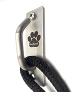 Canine Hitch- Secure Dog Leash Parking Mounted Indoor – Outdoor Wall Hook - Tie Out Stainless Steel Practical Lead Management for Home & Business, Slim Compact