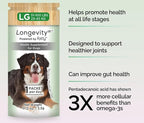 Longevity15 C15:0 Dog Health Supplement (30-Day Supply) & Yummy Combs Dog Dental Treats (8oz Bag) for Extra Large Dogs – C15:0 Fatty Acid for Daily Wellness, Food Topper – VOHC Approved Oral Care