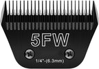 5FW Wide Blades for Dog Grooming Blades Compatible with Andis Dog Clippers Blades,Dog Clipper Blades Compatible with Oster A5,Wahl km10 Dog Clippers,Stainless-Steel Blade Sharp