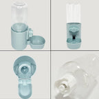 kathson 2Pcs Rabbit Water Bottle 17 OZ Bunny Hanging Water Fountain Automatic Guinea Pig Water Dispenser No Leak Drinking Feeder for Bunny Chinchilla Hamsters Cat Dog Small Animals(Blue)