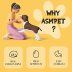 ASMPET Dog Treats Chews, Chicken Rings, Soft Chewy Snacks for Training Rewards 10.6 oz