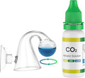 Pawfly Glass CO2 Drop Checker for Aquarium CO2 Indicator for Planted Fish Tank CO2 Monitor Kit with Solution & Suction Cups CO2 Detector Aquarium CO2 Tester Fish Tank Carbon Dioxide Checker