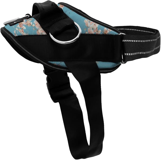 ShawnCo Essential Dog Harness, No-Pull Pet Vest (Freckle's Garden,XS) | 3 Leash Clips, Easy On, No-Choke, Reflective, Adjustable Fit, Padded Comfort, Control Handle, For Small, Medium & Large Dogs