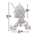 Pet Gear, A Vermont Family Owned Company Since 1936, 3-in-1 Travel System, View 360 Stroller Converts to Carrier and Booster Seat with Easy Click N Go Technology, for Small Dogs & Cats, 4 Colors