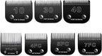 7pack Dog Grooming Blades Compatible with Andis Dog Clippers Blades,Dog Clipper Blades Compatible with Oster A5,Wahl km10 Dog Clippers,Stainless-Steel Blade Sharp