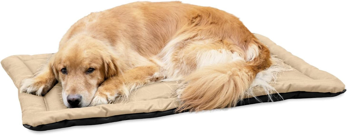 K9 Ballistics Tough Ripstop Dog Crate Pad - Durable & Machine Washable with Non-Skid Bottom and 120-Day Warranty, Fits 42" Wire Crates - Large, Sandstone
