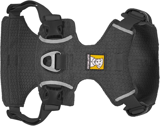 Ruffwear, Front Range Flex Dog Harness, Engineered Knit Construction for Ultimate Fit and Mobility, Lightweight Flexible Everyday Harness with Dual Leash Clips, Basalt Gray, XX-Small