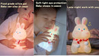 Rabbit Night Light for Adults Kids,LED Dimmable Animal Silicone Bunny Lamp Nightlight,Rechargeable BedsideTable Lamp withTouch Sensor 7 Colors,Gifts Decor for Kids Aduts,Bedrooms,Living Room