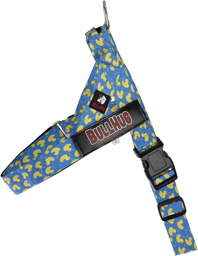 Adjustable Dog Harness– No Pull, No Choke – for English Bulldogs, French Bulldogs, Pugs & Broad-Chested Breeds – Easy, Safe Walks (Sky-Duck, XL)