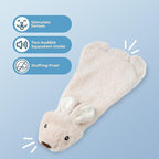 Best Pet Supplies Squeaky Dog Toys with Soft Durable Fabric for Small, Medium and Large Pets Interactive Toy for Indoor Play, Supports Active Biting and Play - Hare, Medium