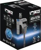 Sicce Aqua Filtra 20 Hang On Back Aquarium Fish Tank Power Filter Up to 20 Gallon Aquariums - Quiet 3-Stage HOB for Freshwater & Saltwater