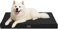 Outdoor Large Dog Bed, Waterproof Dog Bed for Large Dogs, Egg Crate Foam Pet Bed with Removable Washable Oxford Cooling Cover, Black