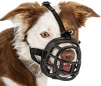 BASKERVILLE ULTRA MUZZLE - Patented Humane Design, Breathable, Dog can Pant and Drink, Adjustable, Padded, Training Muzzle for Medium-sized Dogs, Prevents Biting, Wildlife Scavenging (Size 3, Black)