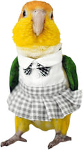 Bird Costume Bird Diaper Flight Suit Cute JK Dress Dress Skirt Clothes Cosplay Photo Prop for Parrots Macaw Cockatoo (with Diaper,XL)