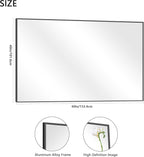 40x60inch Black Bathroom Mirror, Black Rectangle Mirror with Frame, Large Rectangular Wall Mirrors for Bathroom, Living Room, Hair Salon, Big Farmhouse Mirror Hang Horizontal/Vertical