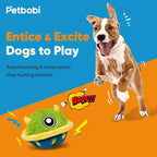 Petbobi Interactive Dog Toys Monster Plush Toy Shake Squeaky Crazy Bouncer Ball Battery Operated Toy for Small Medium Puppy Motorized Entertainment, Mysterious Bobby