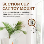 Interactive Cat Toys for Indoor Cats Suction Cup Cat Toys for Indoor Cats Bird Hunting Slefplay Simulation for Kitten Flying Bird Toy Feather Wand Attachments