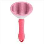 PETS-LAMB Self-Cleaning Dog and Cat Grooming Brush, Suitable for Long or Short Hair, Loose Hair Removal Brush, Easy to Remove, Pet Massage Tool. (Pink)