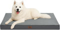 Outdoor Large Dog Bed, Waterproof Dog Bed for Large Dogs, Egg Crate Foam Pet Bed with Removable Washable Oxford Cooling Cover, Grey