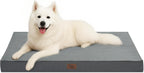 Outdoor Large Dog Bed, Waterproof Dog Bed for Large Dogs, Egg Crate Foam Pet Bed with Removable Washable Oxford Cooling Cover, Grey
