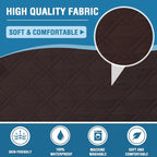 H.VERSAILTEX Sofa Cover 100% Waterproof Slipcover Furniture Protector, Washable Couch Cover with Non-Skid Backing and Elastic Straps for Kids, Dogs, Pets(Sofa, Brown)