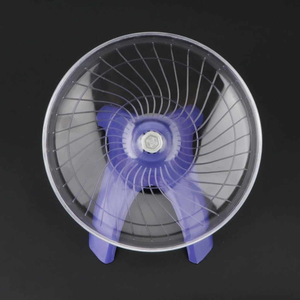 Hamster Wheel Silent Hamster Exercise Wheel Running Spinner Hamster Flying Saucer for Hamsters Gerbils Mice and Other Small Pets (Purple)