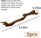 BNOSDM 2PCS Snake Climbing Branches,Reptile Natural Coral Driftwood Branches Decor,Lizard Habitat Decoration Accessories, Terrarium Tree Trunk Ornament for Bearded Dragon Gecko Frog Chameleon Spider
