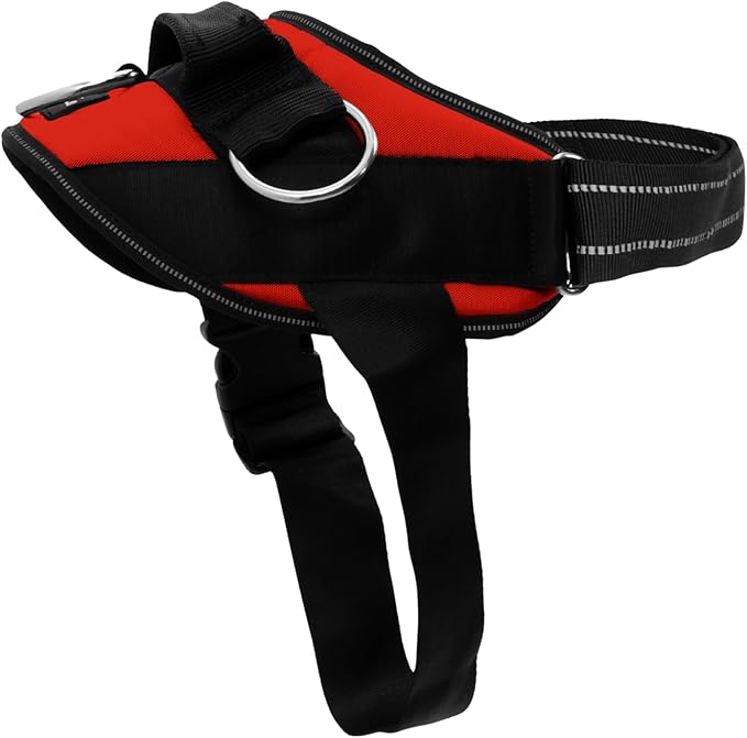 ShawnCo Essential Dog Harness, No-Pull Pet Vest (Mustang Red,XS) | 3 Leash Clips, Easy On, No-Choke, Reflective, Adjustable Fit, Padded Comfort, Control Handle, For Small, Medium & Large Dogs