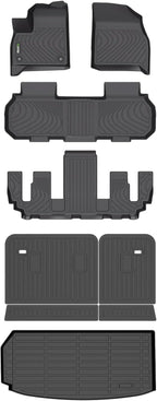 HAFIDI® Floor Mats & Cargo Liner & Seatback Cargo Set for 2024 2025 2026 Chevy Traverse 7 Seats & 2025 2026 Buick Enclave & 2024-2026 GMC Acadia 7 Seats (Not for 2024 Traverse Limited)
