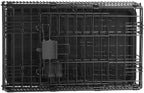 Amazon Basics Durable,Foldable Metal Wire Dog Crate with Tray, Double Door, Divider, 22 x 13 x 16 in, Black