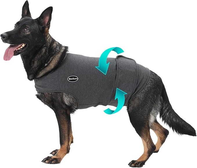 Dog Anxiety Vest, Skin-Friendly Thunder Jacket for Dogs, Dog Calming Shirt for Thunder, Fireworks, Vet Visits and Separation - Keep Pet Calm Without Medicine & Training, Anti Anxiety for Dogs