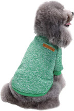 Jecikelon Dog Clothes Dogs Sweater Soft Puppies Clothing Winter Puppy Sweaters Warm Outfit for Dogs Small XXS XS Cat Apparel (Green, XXS)