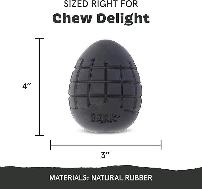 Barkbox Super Chewer Tough Dog Chew Toys for Aggressive Chewers, Treat Dispensing (Origin - Large)