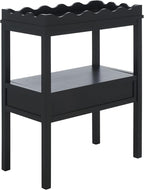SAFAVIEH Home Collection Darlyn Matte Black 1-Drawer Rectangle Accent Table
