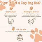 JOLLYVOGUE Calming Dog Beds Large Sized Dog, 36in Donut Washable Large Pet Bed, Anti-Slip & Anti-Anxiety Fluffy Faux Fur Round Dogs Bed, Fits up to 80 lbs Pets （Chocolate）
