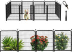 Tall Garden Fence, 32 in(H) Dog Fence Outdoor for Yard. 12 Panels Total 26.6 Ft(L) Puppy Playpen, Suitable for Indoor or Outdoor Use Play Pens for Puppys, Large Dog Pen, Fences for Garden