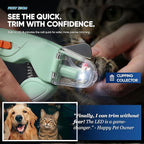 2-in-1 Dog & Cat Nail Clippers and Grinder with Light – Upgraded Safety Guard to Avoid Overcutting, Sharp Blade, Painless Quiet Pet Nail Claw Trimmers, Professional Grooming Tool for Large Small Pets