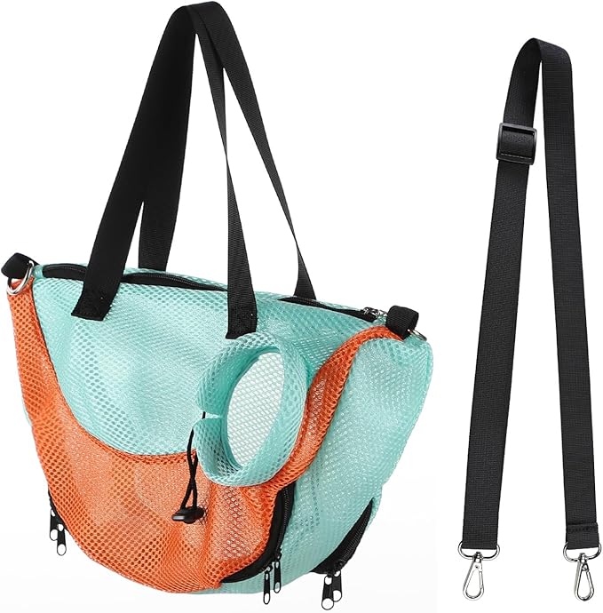 Adjustable Cat Bathing Bag Anti-Bite & Anti-Scratch Bath Washing Mesh Grooming Bag Shoulder Pet Carrier Hands-Free Bag for Small Cats