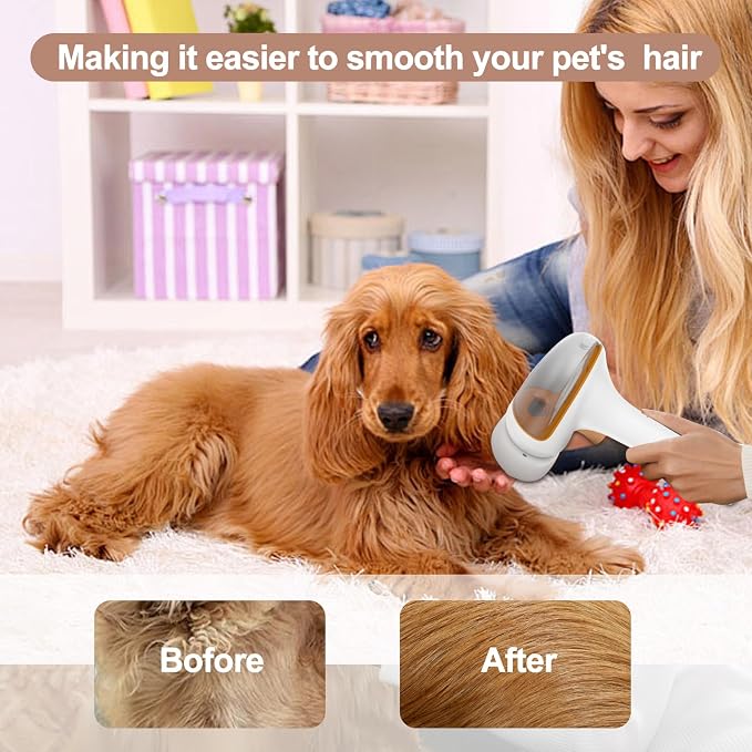 3-in-1 Dog Grooming Vacuum, Pet Grooming Vacuum Dog deshedding Vacuum Brush Grooming Tool for Dogs & Cats, Shedding Pet Hair, Home Cleaning