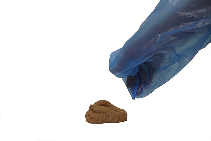 200 Black Easy Open & Easy-tie Handle 15" Strong Leak- Proof Poop Bags, Dog Waste Bags Made in USA (not on rolls) (Blue)