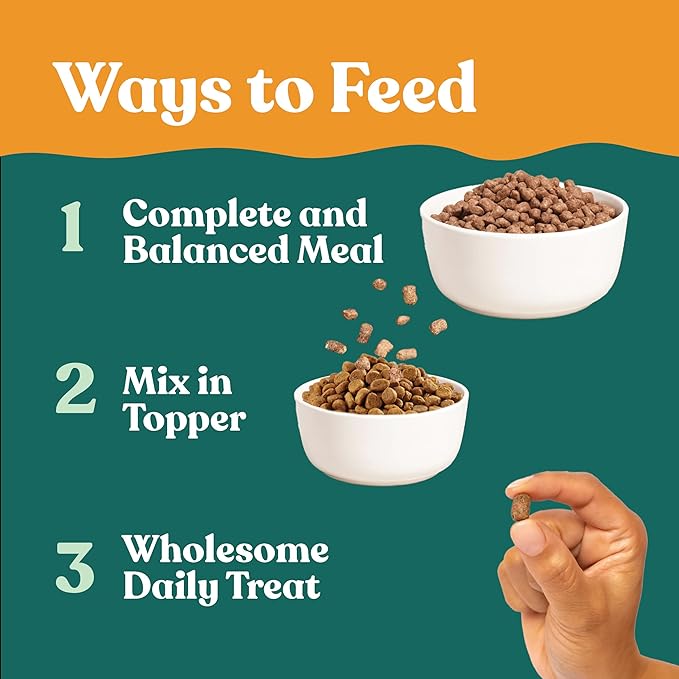 Little Hunter Freeze Dried Lamb Raw Dog Food | Grain Free, Limited Ingredient, Single Protein Meal or Mix in Topper | Novel Protein Kibble Alternative | 15 oz Bag